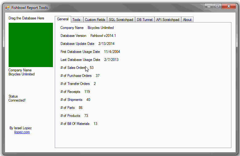 Database Tunnel Tab